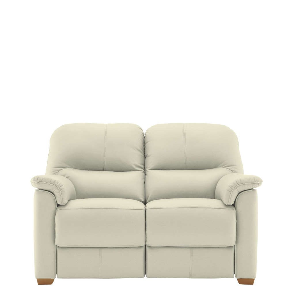 G Plan Chadwick Leather 2 Seater Sofa With Wooden Feet Francis of Malvern